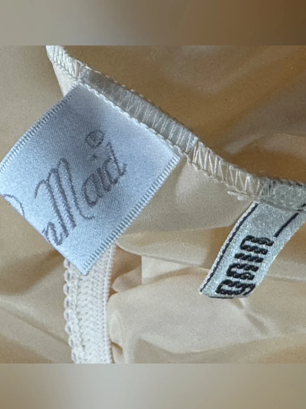 Parisian Maid I. Magnin Vintage 60s-70s Light Peach Slip Skirt XS